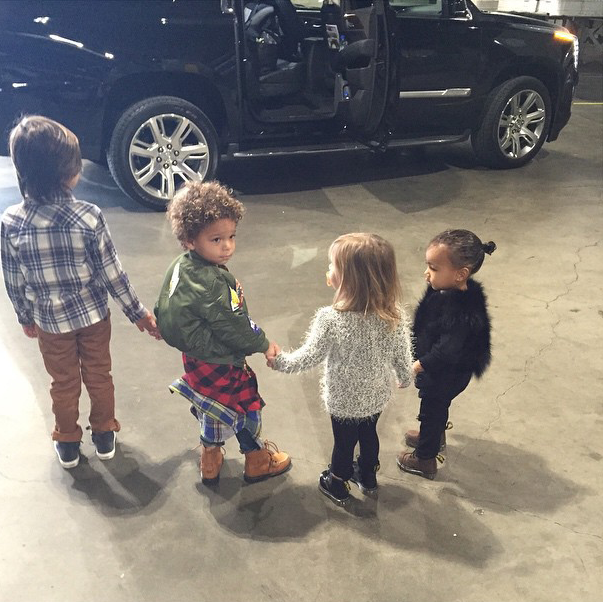 kimkardashianfashionstyle:  kimkardashian - Disney on Ice #Mason #Zeplin #Penelope