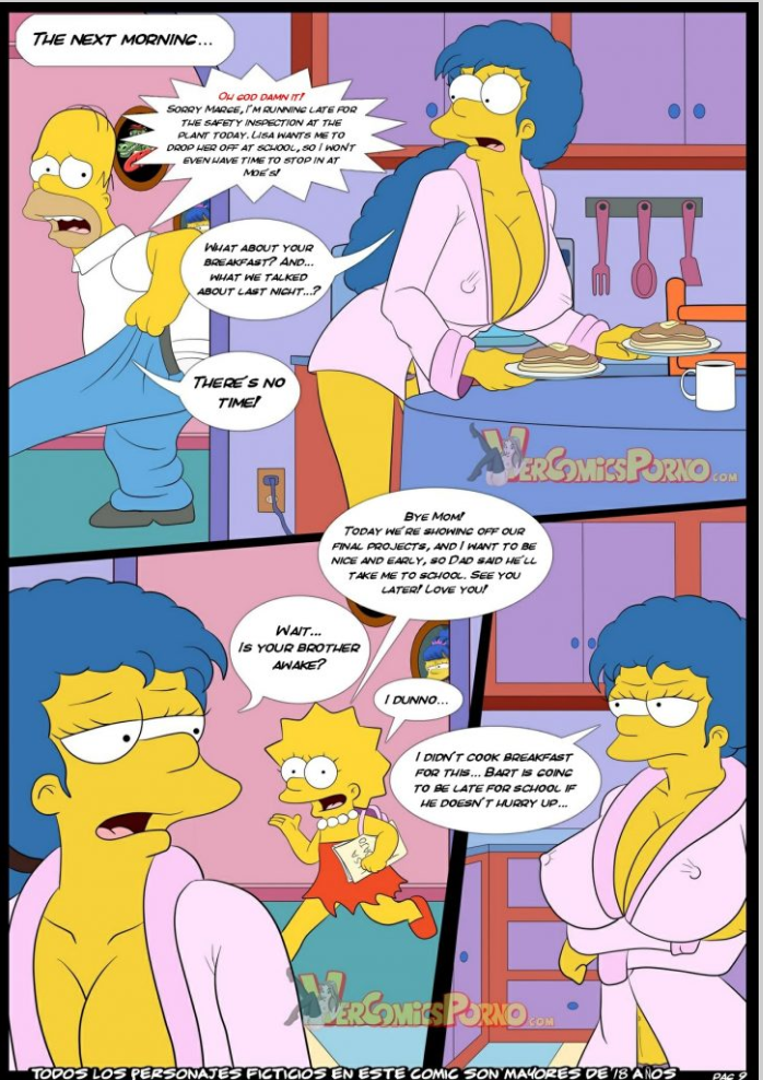 kaneki-art:  Simpsons doujinshi, Old habits 3: Remembering mama  part 1/3  ALL CHARACTER