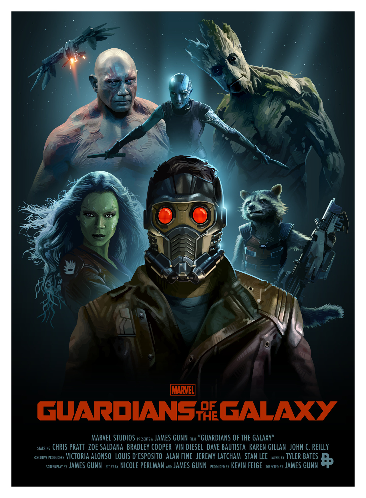 xombiedirge:  Phase 1 of the Poster Posse’s Guardians of The Galaxy poster project,