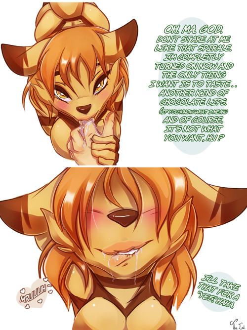meadows-furry-field:  cicada-killer:  creepylandiscreepy:  A new little comic about Spirale and her pretty lips <3 http://www.furaffinity.net/user/spirale/  If you wheren’t a furry before, WELL…seriously Spirale is whats up! :D  I…I’m speechless