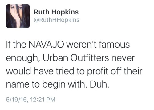 profeminist: ndndoll: Not Famous Enough? Navajo Nation Loses Urban Outfitters Case The largest 