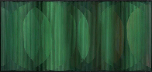 arsvitaest:Carlos Cruz-Diez, Physichromie No. 422, 1968, oil and plastic on panel