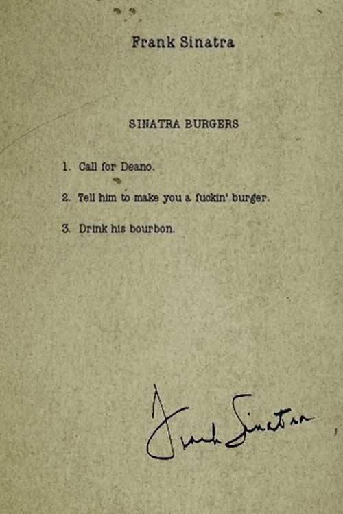 nevver:  Recipes, Dean Martin and Frank Sinatra 
