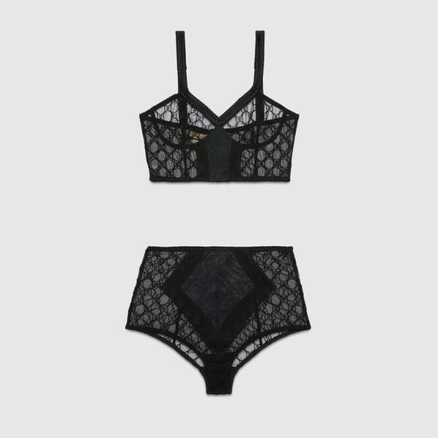 GG embroidered tulle lingerie set by GUCCI #gucci#shopmyintimates#lingerie