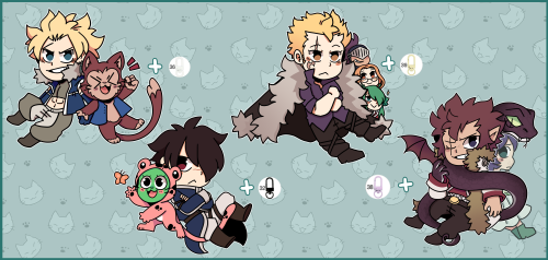 Dragon Slayers + their partners acrylic charms are now available for pre-order in my Etsy shop!  I 