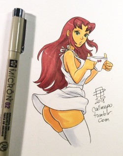 Callmepo:  Bonita En Blanco Of Starfire.  Started The Day With A Raven, Seemed Fitting