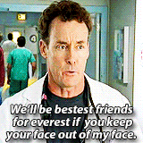 hawxkeye:fifty favorite fictional characters ↳ 4. Dr. Perry Cox (Scrubs) I suppose I could riff a li