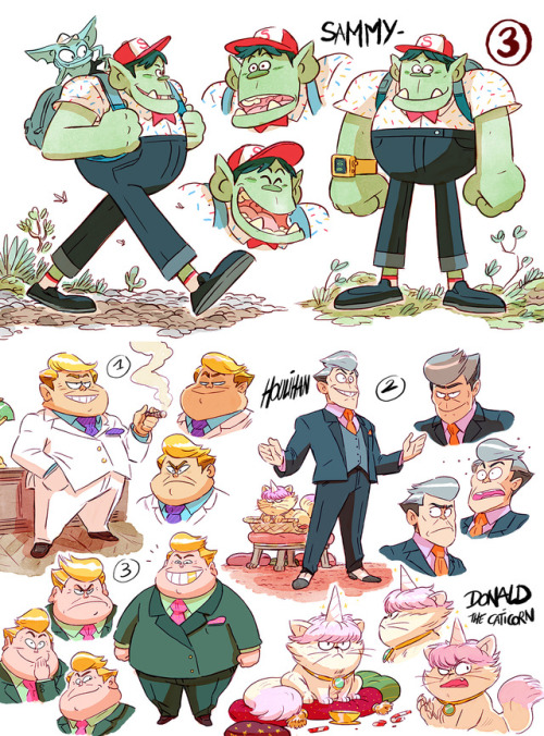 Some character design research for Nickelodeon TV movie, Lucky (it was done a few years ago). It was