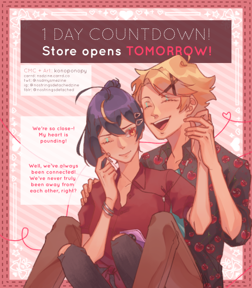 nostringsdetached:✨Store opens TOMORROW ! ✨ Thank you so much to @konoponopy on twitter for this pre