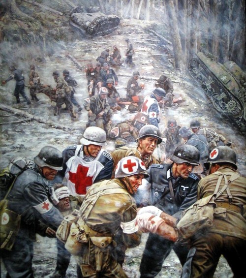 pinturas-segunda-guerra-mundial:1944 12 25 Christmas truce - Don Stivers
