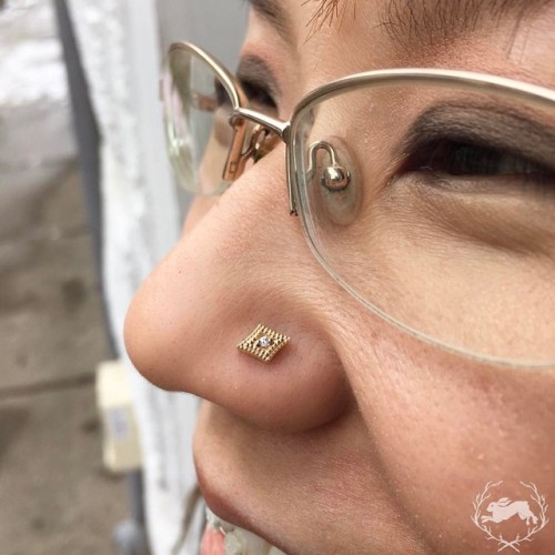 SIX16 || A D O R EKeeping it classy with this fresh nostril piercing by Marina during her guest sp