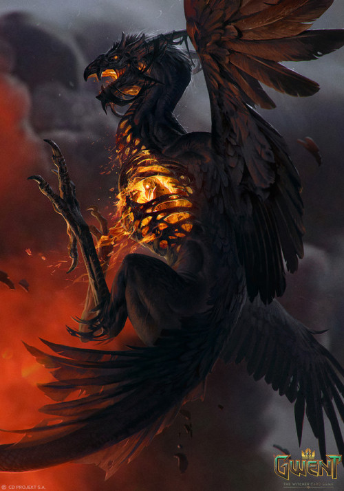 morbidfantasy21:Phoenix – Gwent card concept porn pictures