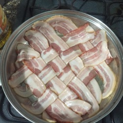 Burrfday bacon weave cooked in beer   #bacon