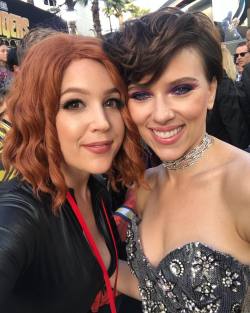 nicolemariejean:  Welp. I guess you could say the red carpet premiere was a success.👀😍 Also, Infinity War was incredible. Marvel is going to take you on one wild ride. You think you know, but you have no idea… 🤫 #scarlettjohansson #scarjo #infinitywar