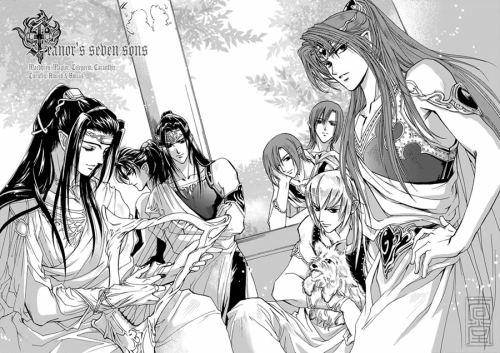 spottingthedifference:Feanor’s seven sons:http://kazuki-mendou.deviantart.com/art/Feanor-s-seven-son