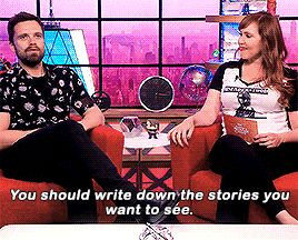 cvssian:In case you needed it, here is Sebastian Stan validating writing fanfiction.
