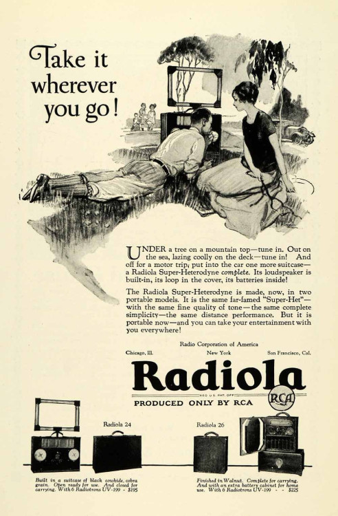 Take it wherever you go!RadiolaProduced only by RCASource: www.periodpaper.com