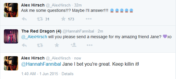 laur-rants:  Alex Hirsch being a perfect cinnamon roll on Twitter to his fans.