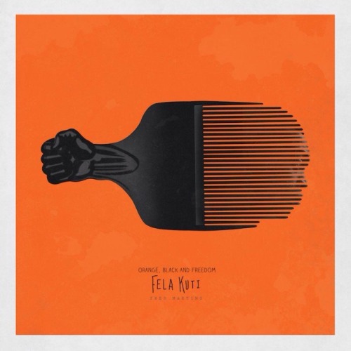 smokelilies-jade: nikkofrikko: Artist Fred Martins uses the symbol of the Afro Comb to celebrate act