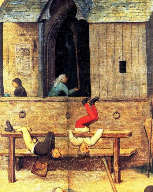 nataliakoptseva:1560 Bruegel l’Ancien Jeux d’Enfants, Détail jeu de barriè