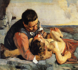   Ferdinand Hodler  ( Swiss, 1853-1918) ‘The Good Samaritan’, 1875  