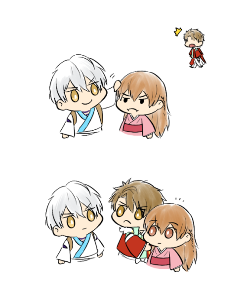 silversparkz: headpats Mitsuhide and his diabolical nefarious activities.Confusion and dismay abound
