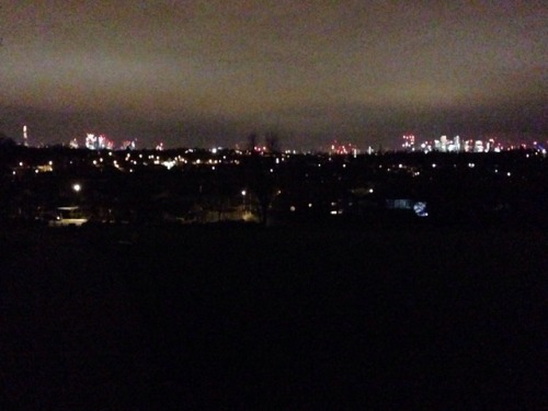 London skyline from Blythe Hill Fields, near my last flat in Forest Hill, SE London A fox trotted pa