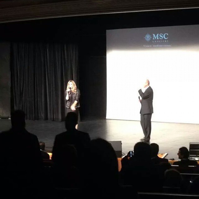 New #MSCArmonia #msccrociere #ig #crazycruises #LorellaCuccarini on stage