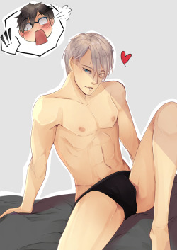 crimsonchainsnsfw:  I’m happy we now know what Victor’s underwear looks like~Though, I’m sure he looks great without it too~