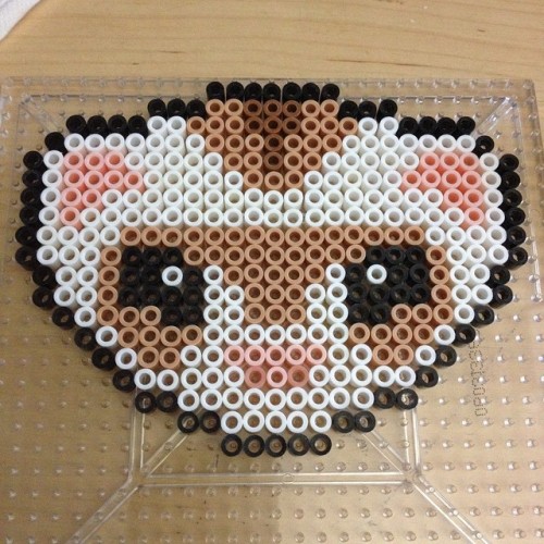 thr1ceup0natime:  Another perler ferret I made. :-) <3