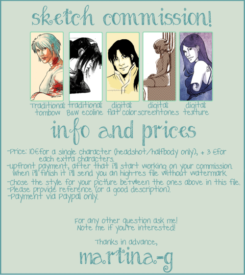 mana-sputachu:mana-sputachu:Commission info post! Since i’ve finally opened again all kind of co