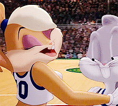 onscreenkisses:  Space Jam, dir. Joe Pytka (1996)  &ldquo;Are you okay?!&rdquo;&ldquo;Me?