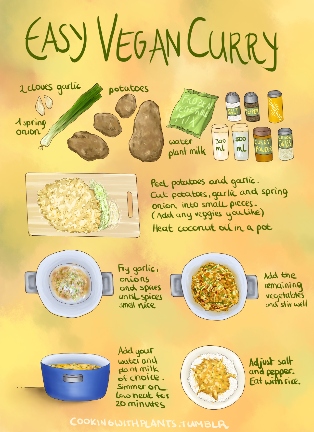 cookingwithplants: Vegetable Curry is done. Just use any vegetables you like, really!