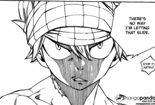 bringonthedork:  THIS CHAPTER IS THE DEATH OF ME. WE GOT GAJEVY WHICH WAS BEAUTIFUL BUT GAJEEL YOU MADE HER CRY YOU ASS! AND THEN NATSU BEING A BADASS WHOS HOT AS ALWAYS I MEAN ESPECIALLY HERE BUT NO NO NO. WHAT. WE WERE SO DAMN CLOSE TO KNOWING WHAT