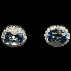 arangowilfrido:  ALLURING! REAL! 7 X 9 mm GEM AZOTIC IOLITE BLUE MYSTIC TOPAZ..925 SILVER EARRING http://ift.tt/1HNf1MM