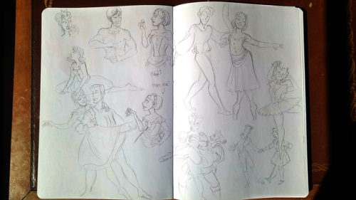 Some extra pages from that ballet study day!Just a big mish mash of poses from different videos.
