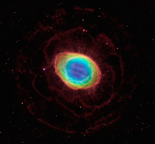 spaceexplorationphotography: True Shape of the Ring Nebula Source: imgur.com/m7gDbD2