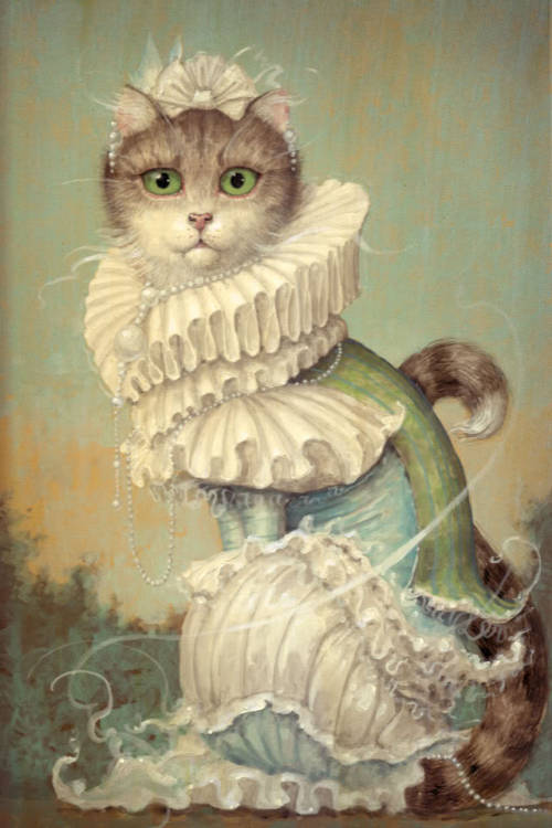 by Daniel Merriamgo check him out, that man truly loves to paint fancycats