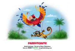 cryptid-creations:  Daily 1321. Parrotchute