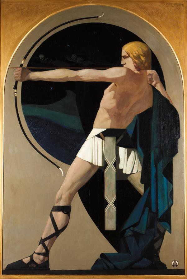Adriaan Joh. van ‘t Hoff (Dutch, 1893-1939) The Archer, oil on canvas, 167 x 114 cm.