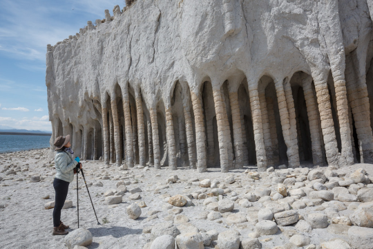 Researchers determine origin of mysterious stone columns along Crowley Lake