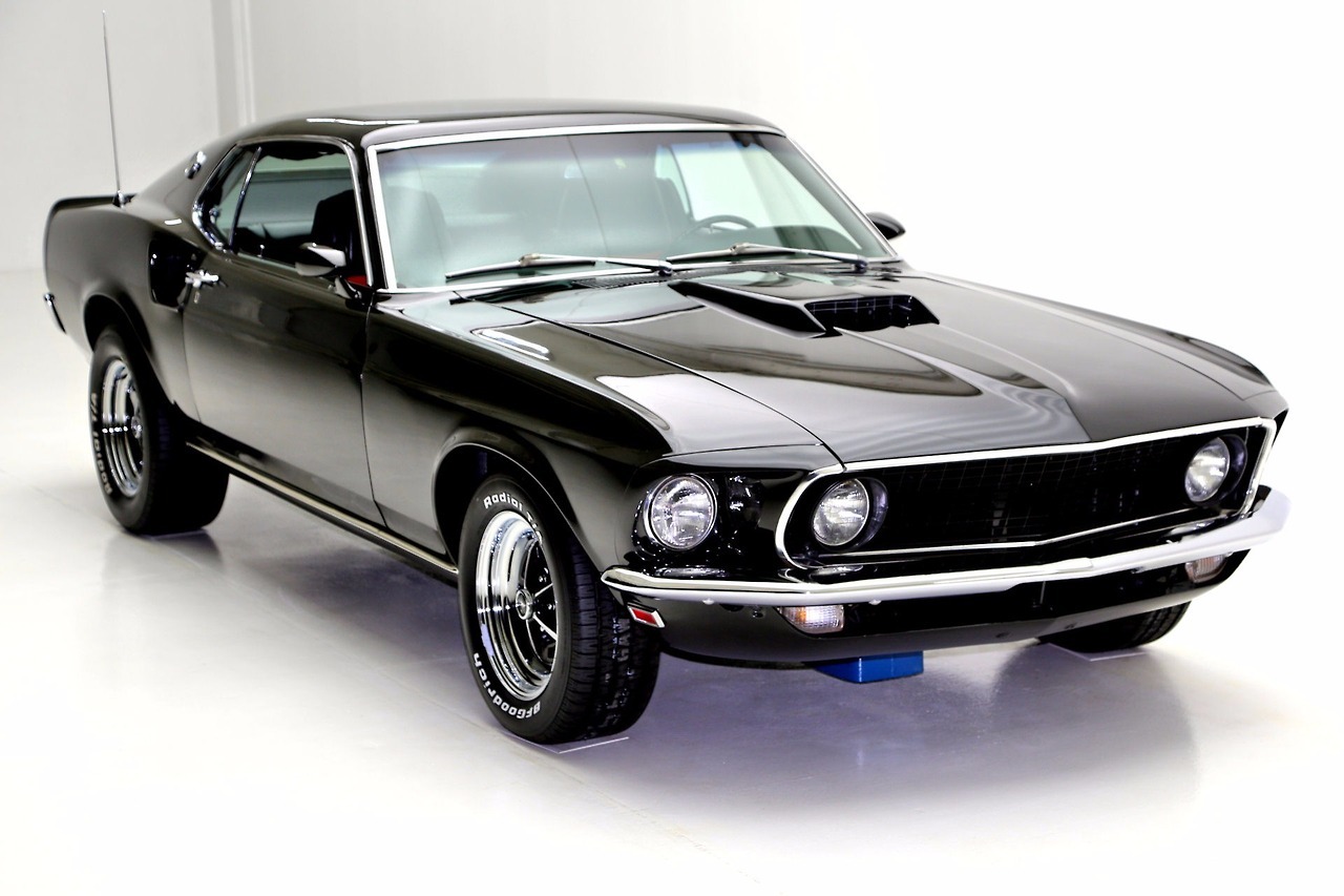 utwo: 1969 Ford Mustang R Code  428 4 Speed Raven Black © amdcars 