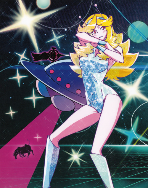 artbooksnat:  Seven creative idealizations of Space Dandy (スペース☆ダンディ) heroine Honey, illustrated for the Japanese Blu-ray and DVD releases.  