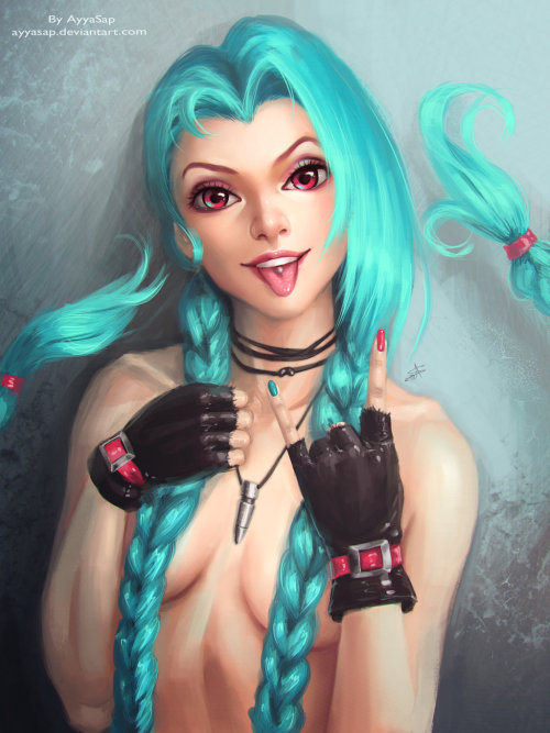 Porn Pics league-of-legends-sexy-girls:  Jinx by AyyaSap