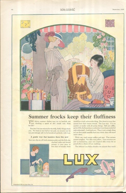 Glamorous soap advert, Home Journal, 1920.