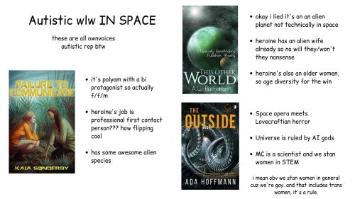 coolcurrybooks: Science fiction and fantasy books that are f/f!  If you want more queer science fict