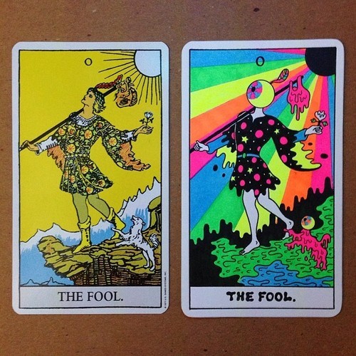 occulttrainingwheels:  The insanely talented Oliver Hibert is in the process of designing a Major Arcana based on Pamela Colman Smith’s classic Rider-Waite deck. We would buy a set of these in a heartbeat. We would tear out someone’s heart, time