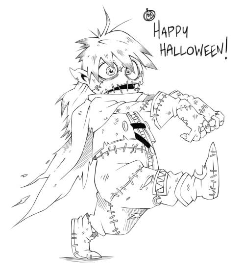 Happy Halloween Wizardmon fans! Just a doodle of a Zombie Wiz spookin up this Halloween night! Have 