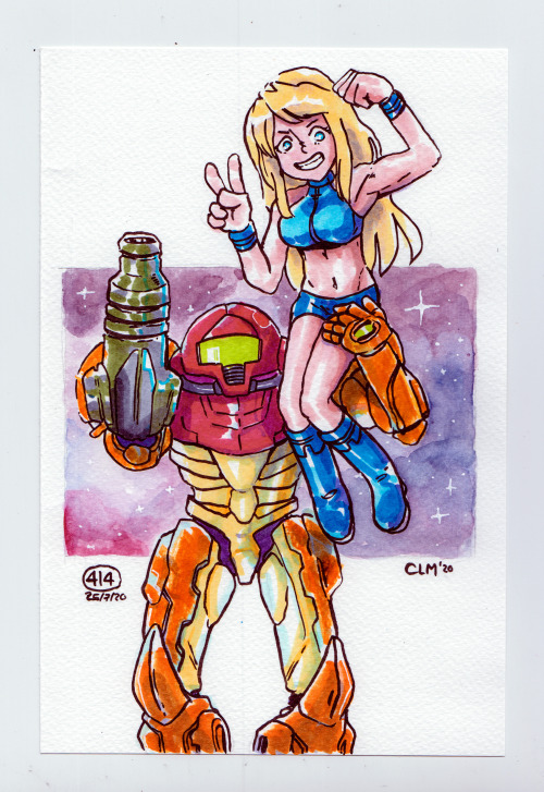 It’s Metroid and his girlfriend posing!