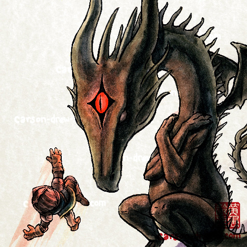 carson-drew-it:  DARK SOULS DOODLES Black Dragon Kalameet — Make sure to follow and watch me draw LIVE on TWITCH! See you online!